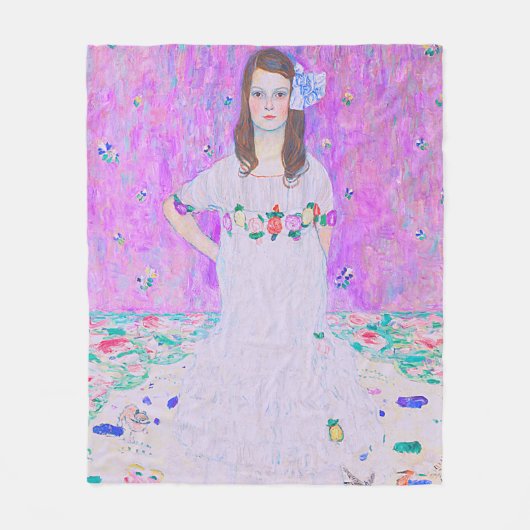 Couverture Polaire Peinture Mäda Primavesi de Gustav Klimt (Devant)