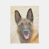 Couverture Polaire Peinture Malinoise belge - Cute Original Chien Art (Devant)