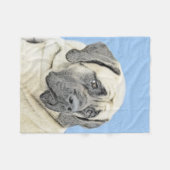 Couverture Polaire Peinture mastiff anglaise (Fawn) - Art original de (Devant (Horizontal))