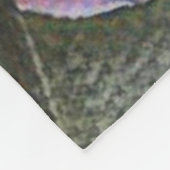 Couverture Polaire Peinture Moderne Fleurs d'Orchidées Violettes Bleu (Coin)