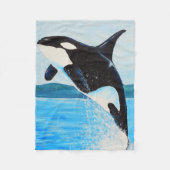 Couverture Polaire Peinture Orca (Devant)