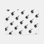 Couverture Polaire Peinture pour aquarelle de mouffette (Devant (Horizontal))