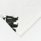 Couverture Polaire Peinture pour aquarelle de mouffette (Coin)