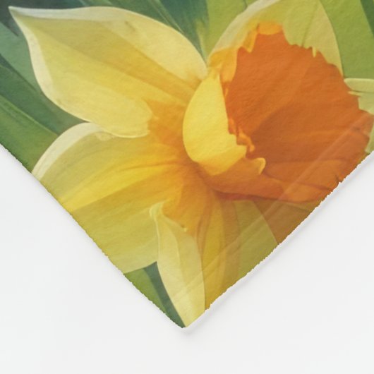 Couverture Polaire Peinture Samoyed Chien Fleurs de printemps (Coin)