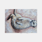 Couverture Polaire Peinture Slouchy Meerkat (Devant (Horizontal))