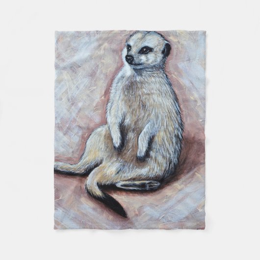 Couverture Polaire Peinture Slouchy Meerkat (Devant)