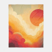 Couverture Polaire Peinture solaire rouge spectaculaire (Devant)