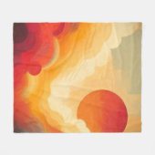 Couverture Polaire Peinture solaire rouge spectaculaire (Devant (Horizontal))