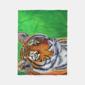 Couverture Polaire Peinture sur tigre (Devant)