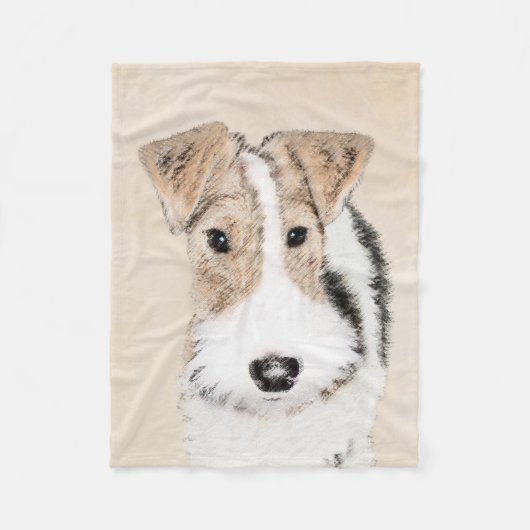 Couverture Polaire Peinture Terrier de Renard de fil - Cute Original (Devant)