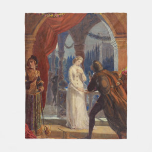 Couverture Polaire Peinture vintage de Romeo et de Juliet (1861)