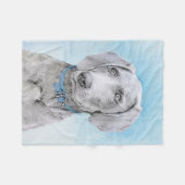 Couverture Polaire Peinture Weimaraner - Joli art original chien (Devant (Horizontal))
