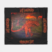 Couverture Polaire Peintures DG Dinosaure traqué (Devant (Horizontal))