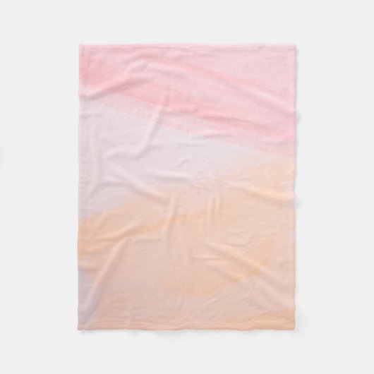 Couverture Polaire Peintures rose et orange (Devant)