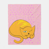 Couverture Polaire Pékin Chat orange (Devant)