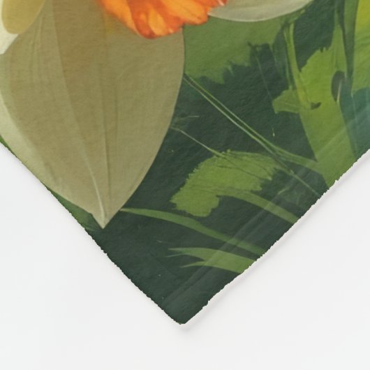 Couverture Polaire Pekingese Chien Fleurs de printemps Peinture (Coin)