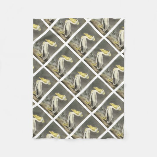 Couverture Polaire Pélican blanc américain par Audubon (Devant)