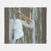 Couverture Polaire Pélican blanc B15 sur eau boueuse (Devant (Horizontal))