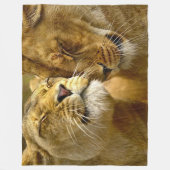 Couverture Polaire Peluche d'amour de lion (Devant)