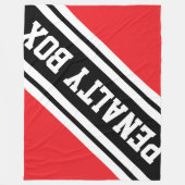 Couverture Polaire PENALTY BOX Bright Red Black White Racing Stripes (Devant)