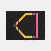 Couverture Polaire Pencil Home Plate Baseball Lovers Boys Kids Back T (Devant (Horizontal))