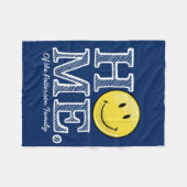 Couverture Polaire Pendaison de crémaillère heureuse jaune classique (Devant (Horizontal))