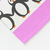 Couverture Polaire Penguin ajouter nom rose blanc rayures (Coin)