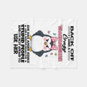 Couverture Polaire Penguin Back Off I Have A Crazy Granddaughter She (Devant (Horizontal))