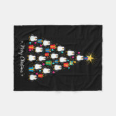 Couverture Polaire Penguin Christmas Tree Xmas Day Holiday Men &amp;  (Devant (Horizontal))