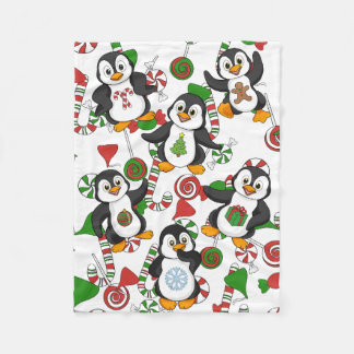 Couverture Polaire Penguin de Christmas