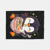 Couverture Polaire Penguin Eating Ramen (Devant (Horizontal))