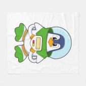 Couverture Polaire Penguin en astronaute costume (Devant (Horizontal))