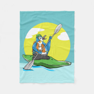 Couverture Polaire Penguin en kayak