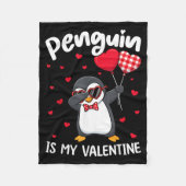 Couverture Polaire Penguin Is My Valentine Funny Bird V Day Cute Anim (Devant)