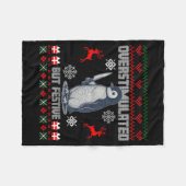 Couverture Polaire Penguin Overstimulated But Festive Ugly Christmas (Devant (Horizontal))