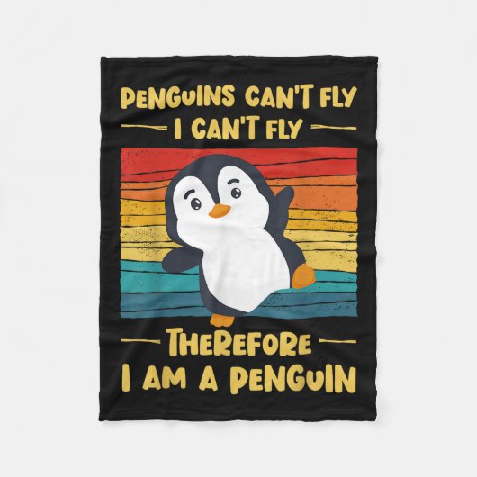 Couverture Polaire Penguins Can't Fly I Can't Fly Therefore I Am A Pe (Devant)