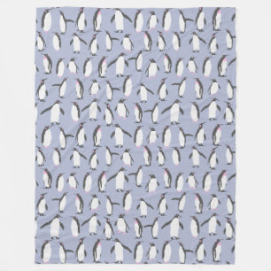Couverture Polaire Penguins d'hiver sans faille motif + vos idées