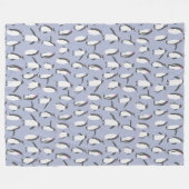 Couverture Polaire Penguins d'hiver sans faille motif + vos idées (Devant (Horizontal))