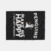 Couverture Polaire Penguins Make Me Happy You Not So Much Funny Pengu (Devant (Horizontal))
