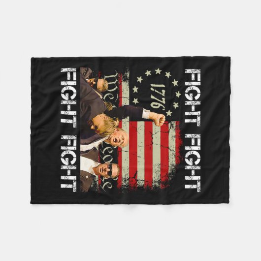 Couverture Polaire Pennsylvanie Trump 2024 Lutte ! (Devant (Horizontal))