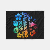Couverture Polaire Pensacola Beach Florida 2026 Vacation Tie Dye Summ (Devant (Horizontal))