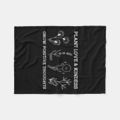 Couverture Polaire Pensées positives Auto-soins Kindness Cadeau Menta (Devant (Horizontal))