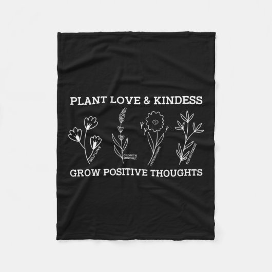 Couverture Polaire Pensées positives Auto-soins Kindness Cadeau Menta (Devant)