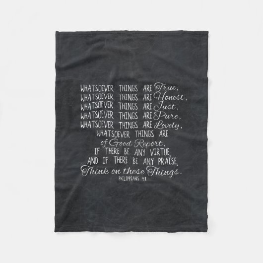 Couverture Polaire Pensez sur l'écriture sainte chrétienne de bible (Devant)