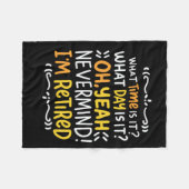 Couverture Polaire Pension - Quelle Heure Est-Ce ? Oh je suis Retrait (Devant (Horizontal))