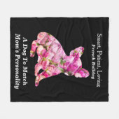 Couverture Polaire Peony Rempli Français Bulldog Personnalité Traits (Devant (Horizontal))