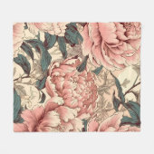 Couverture Polaire Peony rose (Devant (Horizontal))