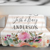 Couverture Polaire Peony Rose Just Marié Faire-part Photo Prop