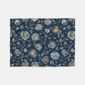 Couverture Polaire Pépites Floral Modèle bleu (Devant (Horizontal))