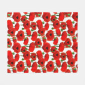 Couverture Polaire Pépites rouges modèle floral (Devant (Horizontal))